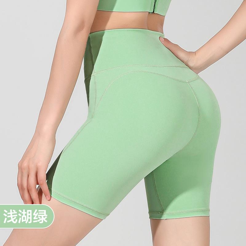 Yoga three-point hot pants women's summer thin belly high waist peach hip lift leggings sports wear bottoming fitness shorts