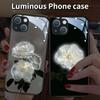 LED Light Up Glowing Luminous Glass Phone Case For IPhone Smart Cover
