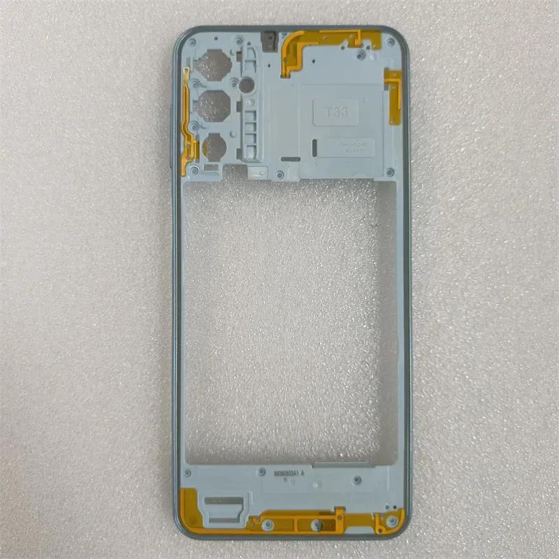 Для Samsung Galaxy M23 5G M236 Средняя рамка корпуса Центральная рамка с кнопками питания и громкости Запасные части