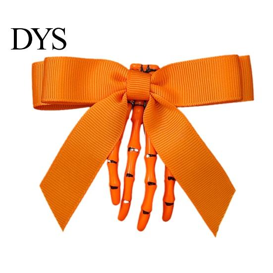 Gothic Lolita Hair Pins Halloween Skeleton Hand Bow Hairpin, Retro Skull Claw Clip for Women Statement Accessories Girls Girls, Style Decorative