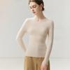 Women's 100% Cashmere Slim Fit Round Neck Knitted Sweater - Versatile Base Layer for Autumn and Winter