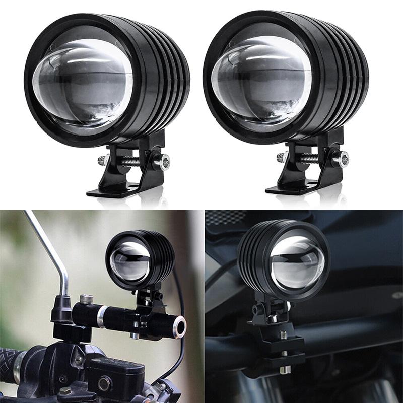 1/2 шт. светодиодный прожектор для мотоцикла, дальний свет, белый, желтый, вспомогательный противотуманный фонарь, 12 Вт, универсальная фара, подходит для мотоцикла, велосипеда, квадроцикла, внедорожника, UTV, UTE