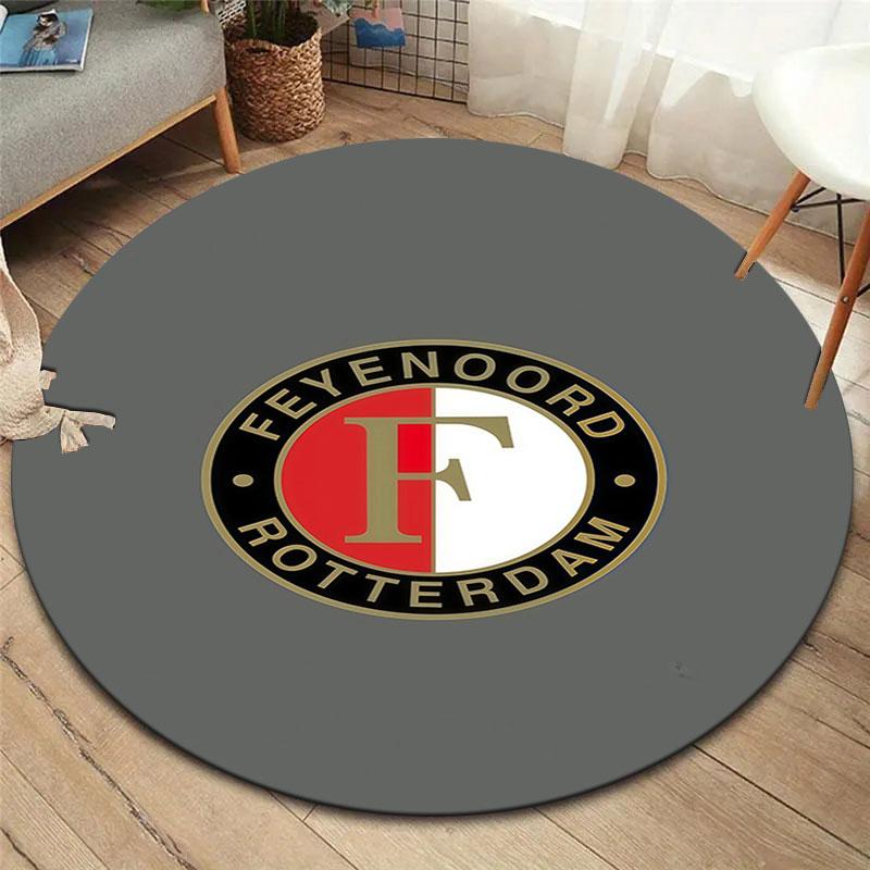 Feyenoord Round Area Rug,Carpet Rug for Living Room Bedroom Sofa Playroom Decor,Non-slip Floor Mat