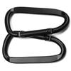 20pcs Aluminum Carabiner Clip D-Shaped Black Spring Snap Hook Buckle for Outdoors Camping Hiking Travel Key Ring