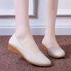 2025 New Flat Women's Shoes Plain Soft Leather Soft Sole Fashion Pointed Shoes Flat Spring and Autumn Single Shoes Boat Shoes Ladyshoes