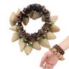 Miwayer African Nut Shell Hand Bell Bracelet Tribal Style/For Djembe African Drum Conga Percussion Musical Instrument Gifts Toys