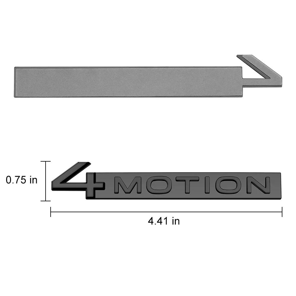 TCFJN1 Glossy Black 4MOTION Trunk Badge Emblem Compatible with Select VW Models Like Tiguan Touareg Golf Passat - Rear Lid Sticker