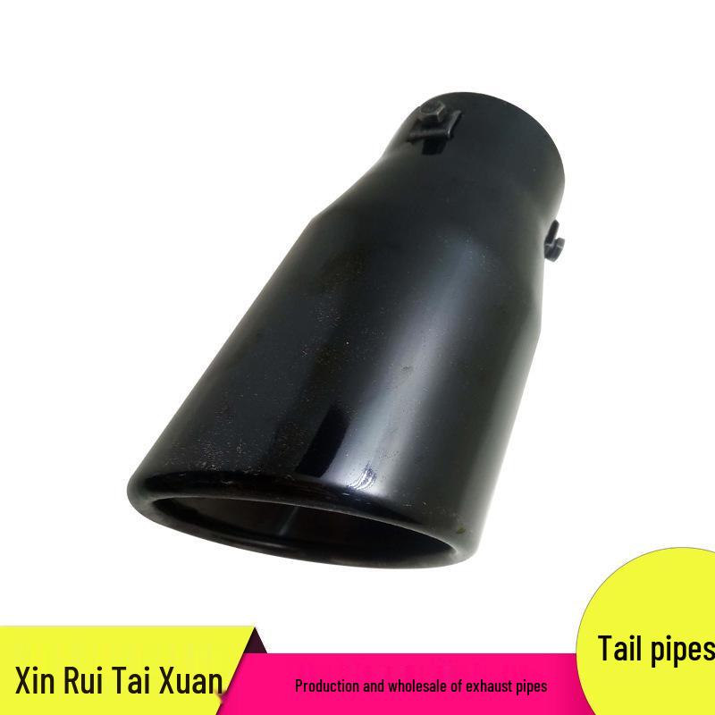 Stainless Steel Piano Black Exhaust Tailpipe for Prado, Reiz, Camry, RAV4, S6, and Civic.