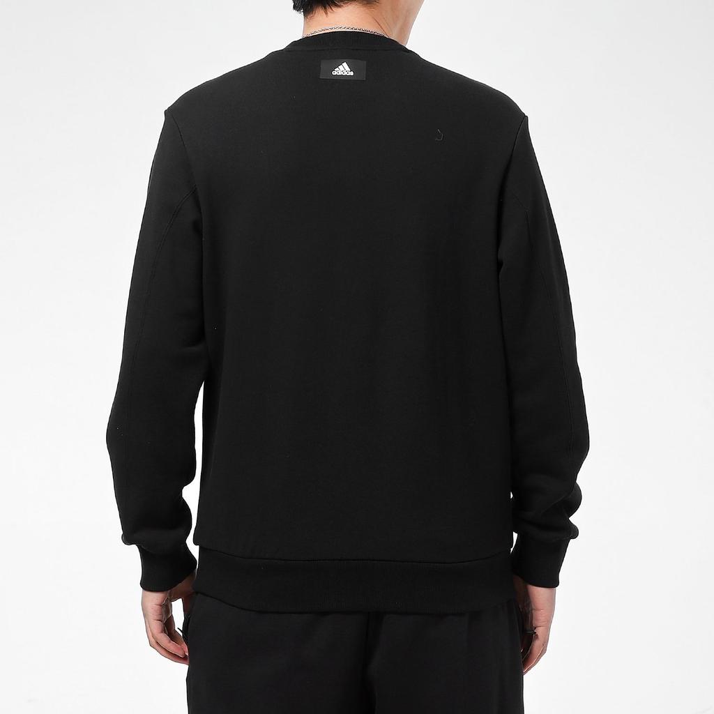 Adidas Sweatshirts Men's Black Crew Neck Moderate Regular GQ6200