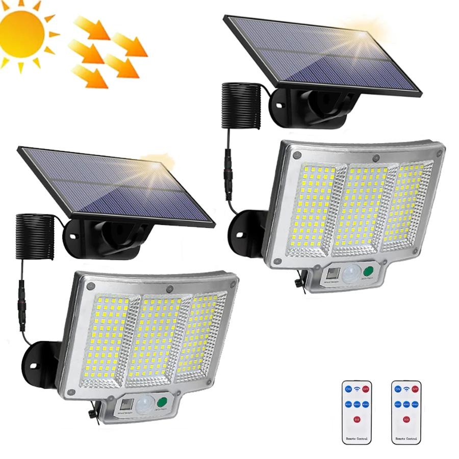 192LED Split Solar Lamp 3 Lighting Modes Outdoor Decoration Sunlight Wall Light PIR Motion Sensor Waterproof Garden Garage Lamp