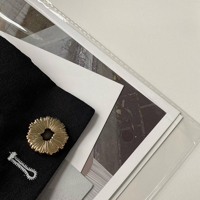 Yisen ESSTUDIO ретро металлическая пряжка черное шерстяное пальто в горошек