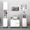 VidaXL Bathroom Cabinet Set 3 Pcs White Engineered Wood 3185543