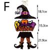 New Halloween Pumpkin Hanging Sign Spooky Witch Bat Trick or Treat Banners Front Door Decor Party Decorations