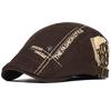 Хлопковая кепка-ньюсбой Четыре сезона Мужская однотонная мягкая повседневная модная шляпа-берет для гольфа и вождения Кепка из плоской ткани