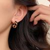 Enamel Hoop Earrings for Women Statement Ear Buckle Creative Jewelry Gifts
