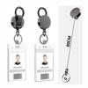 Wire Rope with Belt Clip Retractable Badge Reels ID Card Badge Holder Key Chain Ring Pull Keyring