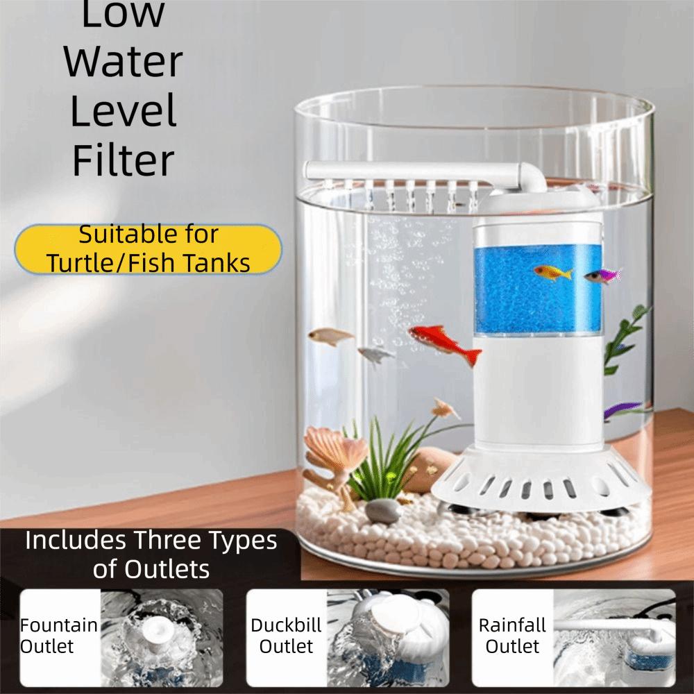 Standing Fish Tank Submersible Filter Extendable Aquarium Water Purifier  Odd-Shaped Aquarium