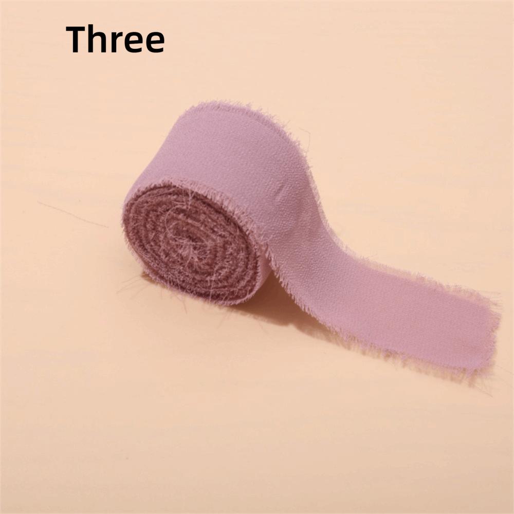 3 Rolls 5m Fringe Chiffon Silk Ribbon DIY Craft Hairy Chiffon Ribbon Wedding Invitations
