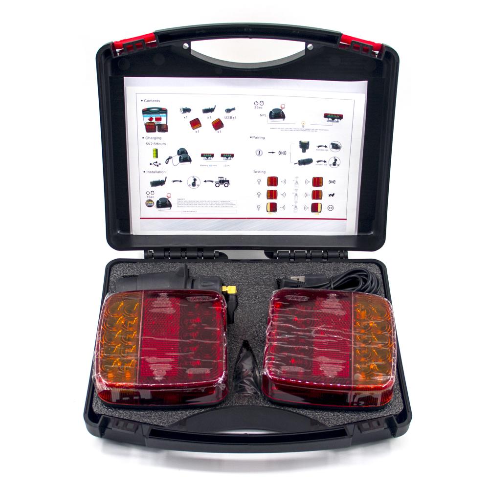 12V 24V Wireless Magnetic LED Truck Tail Light Trailer Rear Light Signal Warning Brake Light for Caravans Campers Lorry Caravan