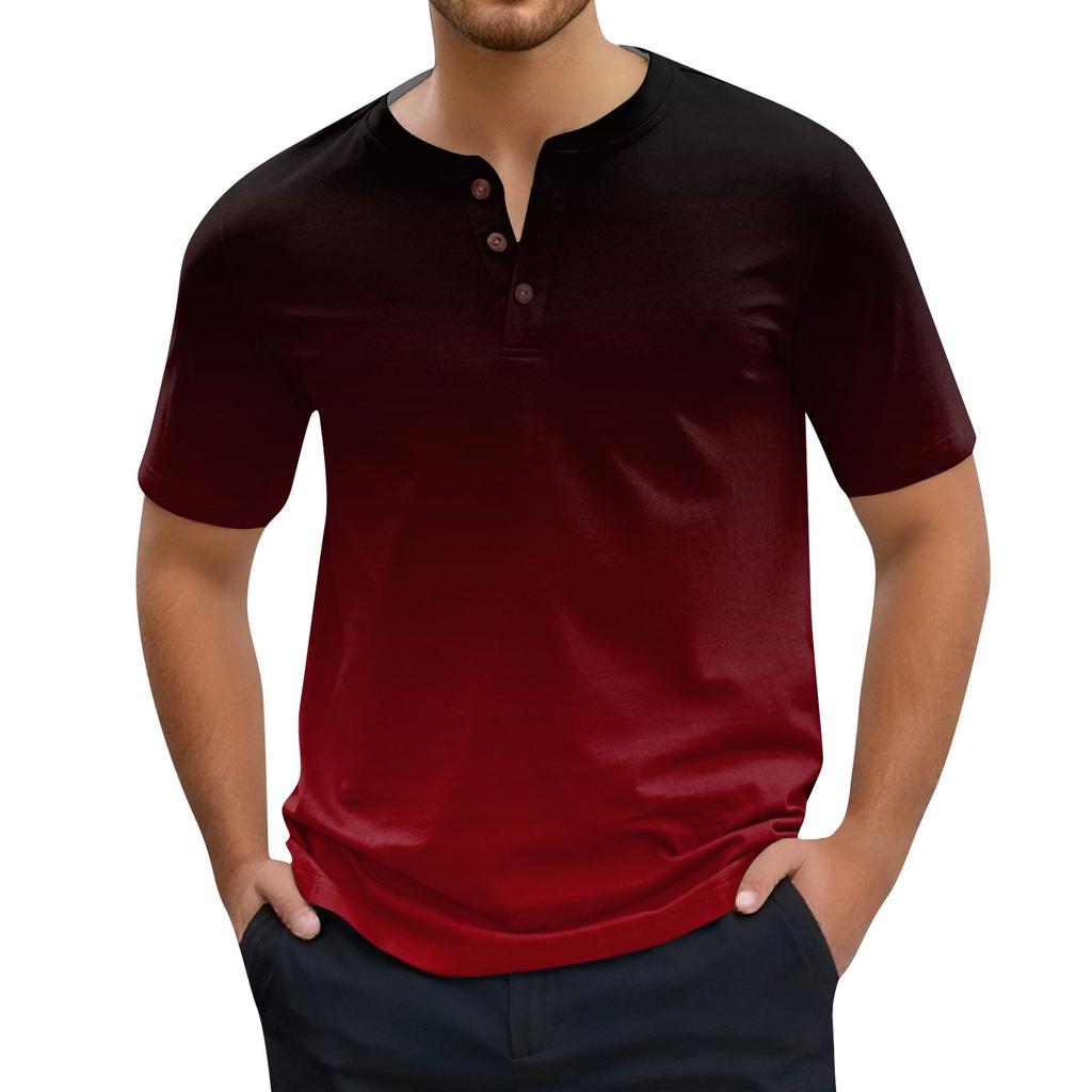 Мужская мода принтованный короткий рукав топы футболка