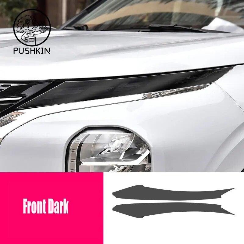 Headlamp Car Styling Sticker for Mitsubishi Outlander 2022 2023 Headlamps TPU Smoke Black Headlights Protector Film Accessories