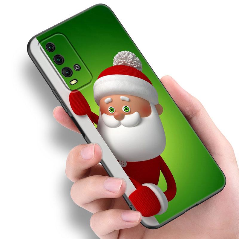 Счастливого Рождества Снеговик Чехол для телефона Для Xiaomi Redmi Note 5 6 9T K20 K40 K50 Pro 7A 8A 9A 9C 9i 10A 10C A1 S2 ТПУ Черная крышка