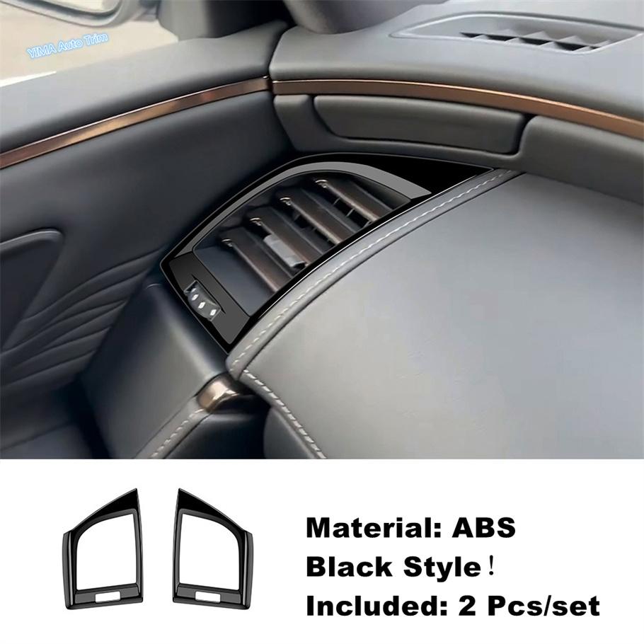 Steering Wheel / Inner Handle Bowl / Window Glass Lift Cover Trim For Toyota Alphard Vellfire 40 Series 2024 Black Interior