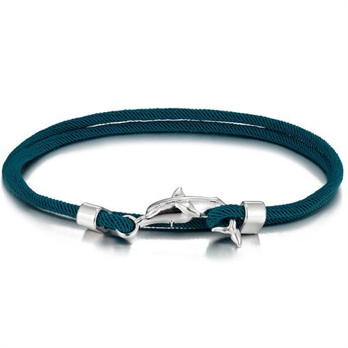 Миланская веревка Цветной браслет с несколькими кругами Регулируемый для мальчиков и девочек Маленький свежий браслет-шнурок с дельфином