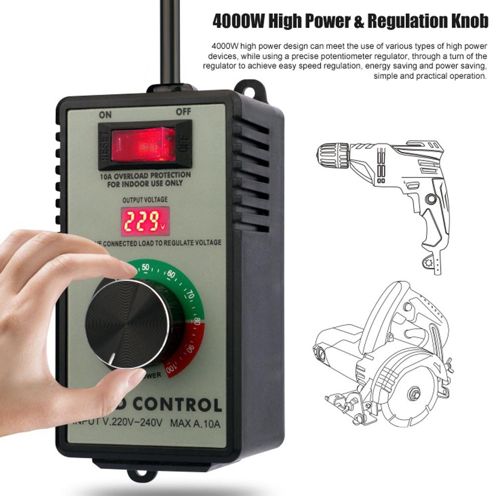 4000 Вт мощный бесступенчатый контроллер скорости, портативный контроллер двигателя, регулятор напряжения