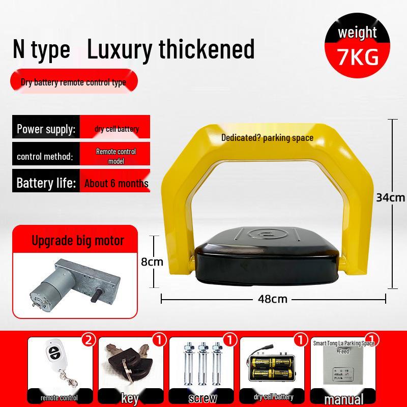 Smart Bluetooth-Enabled Waterproof Parking Space Lock with Remote Control and Sensor