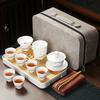 Business Bank Company Corporate Festival High-end Gift Set Suet Jade Porcelain Travel Tea Set