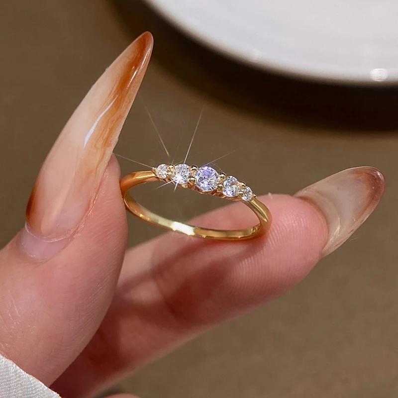 925 Sterling Silver Full Zircon Simplicity Fashion Gorgeous Ring For Women Engagement Wedding Luxury High Quality Fine Jewelry