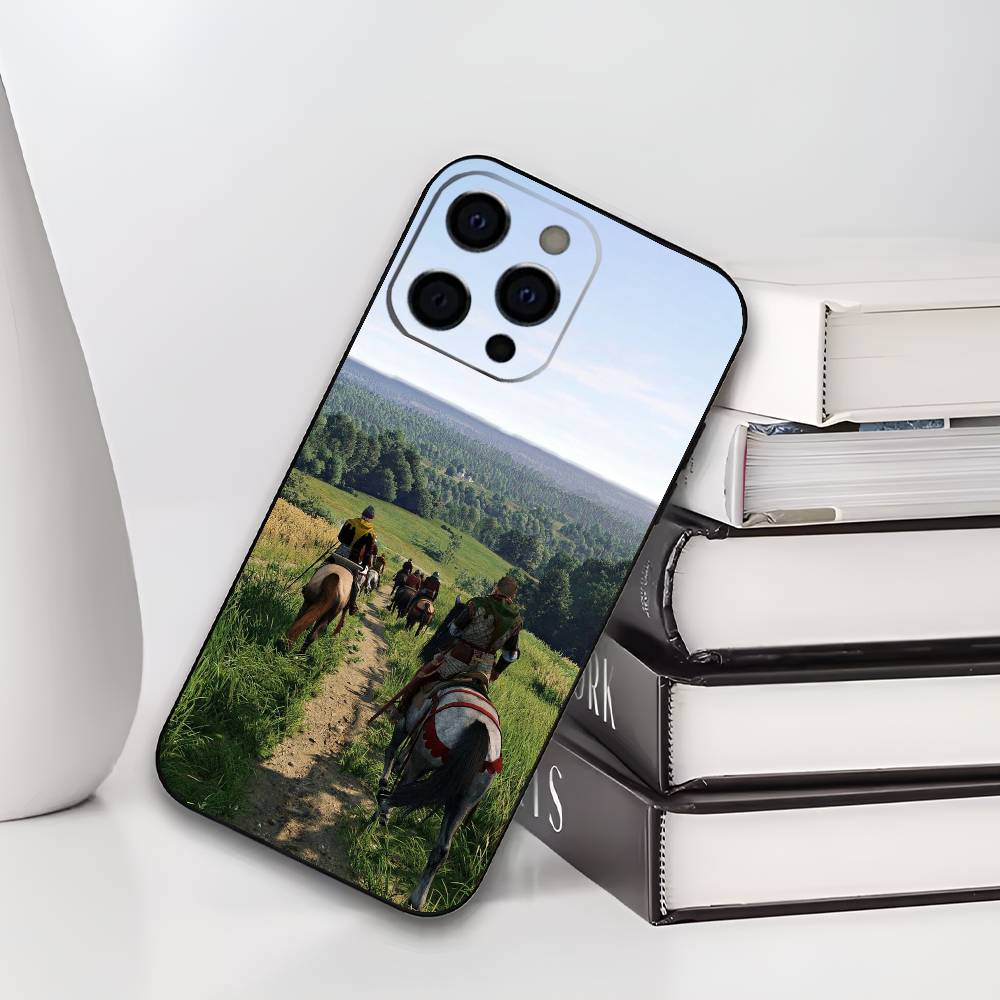 K-Kingdom C-Come D-Deliverance Phone Case For iPhone 17,16,15,14,13,12,11 Plus,Pro Max,XS,Soft Silicone Black Cover