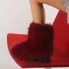 Модные женские сапоги на меховой подошве до середины голени, зимние короткие плюшевые теплые ботинки на толстой подошве 2024 года, новые тенденции моды, готические сапоги для ходьбы