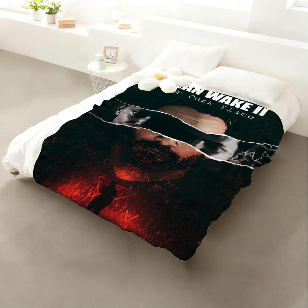 Game Alan Wake Throw Flannel Throw Blanket: Soft Kid-Friendly Warm Anti-Static All Season Washable Couch Bed Home
