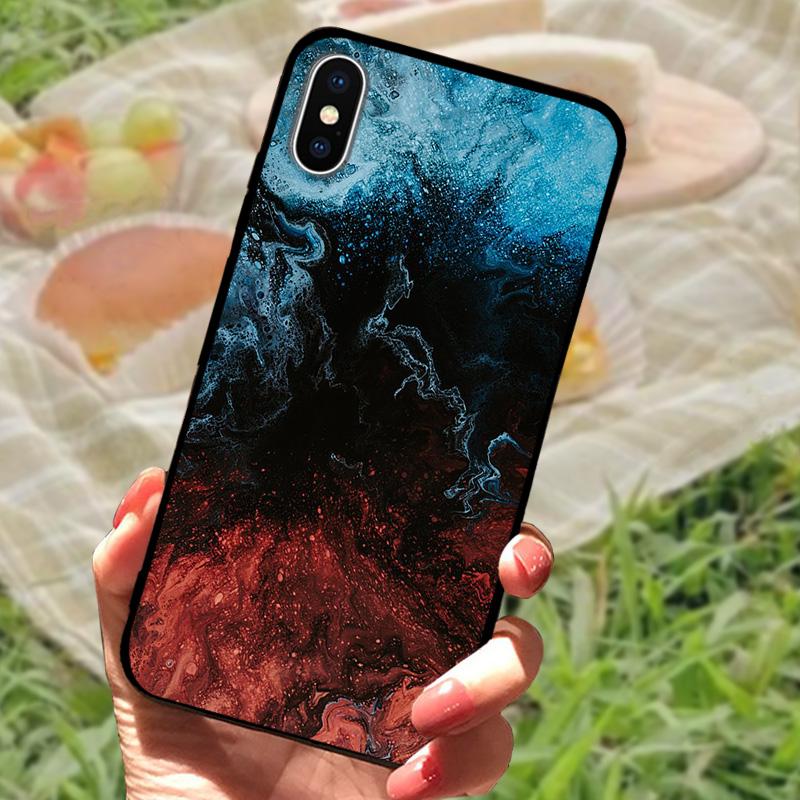 Для Apple iPhone XS Мягкий чехол X XR ТПУ Силиконовый Задняя крышка телефона Для iPhone XS Max Модные Печатные Чехлы Чехол Защитный Fundas