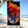 1 шт. J-Judas Priest Defenders Of The Faith Пляжное полотенце Микрофибра Быстросохнущее Банное полотенце Для бассейна Пляжа Путешествий Подарок для поклонников Рок Метал