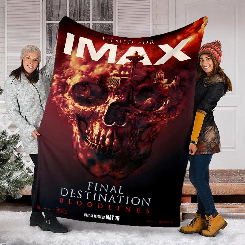 Final Destination Bloodlines printed throw blanket—lightweight,soft,warm;versatile blanket for all seasons—perfect as &air-conditioning throw,nap blan