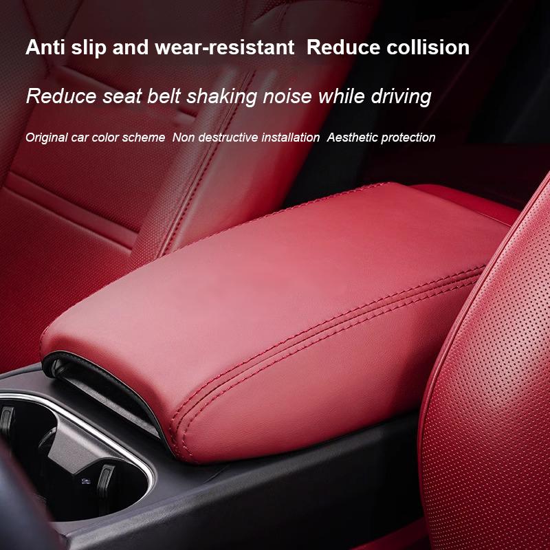 AABKV1 For Porsche Mancan 2014-2024 2023 Car Suede Armrest Box Cushion Cover Interior Center Console Armrest Protective Pad Shell Case