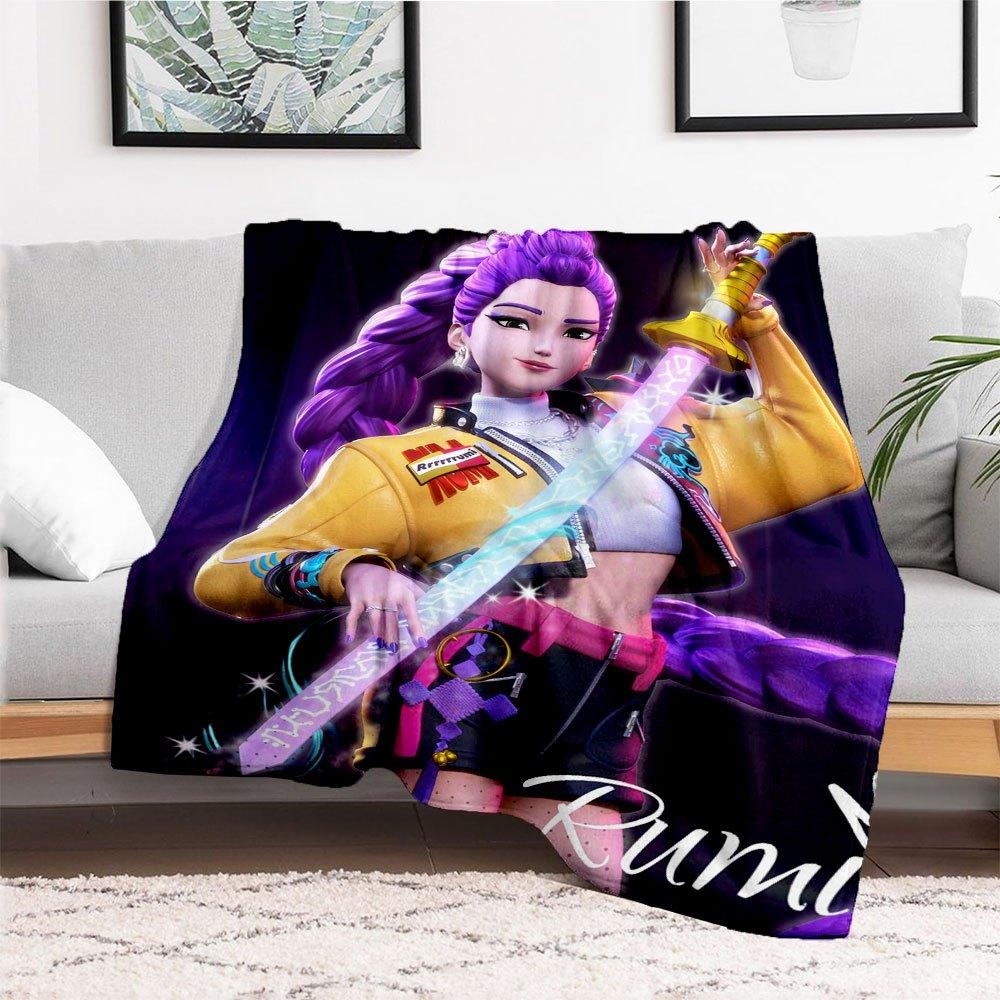 "Rumi's Lightning Sword: The Ultimate Collectible Toy for Gamers!"Blanket Lightweight Flannel Throw Blanket for Sofa, Bed, Travel, Camping,