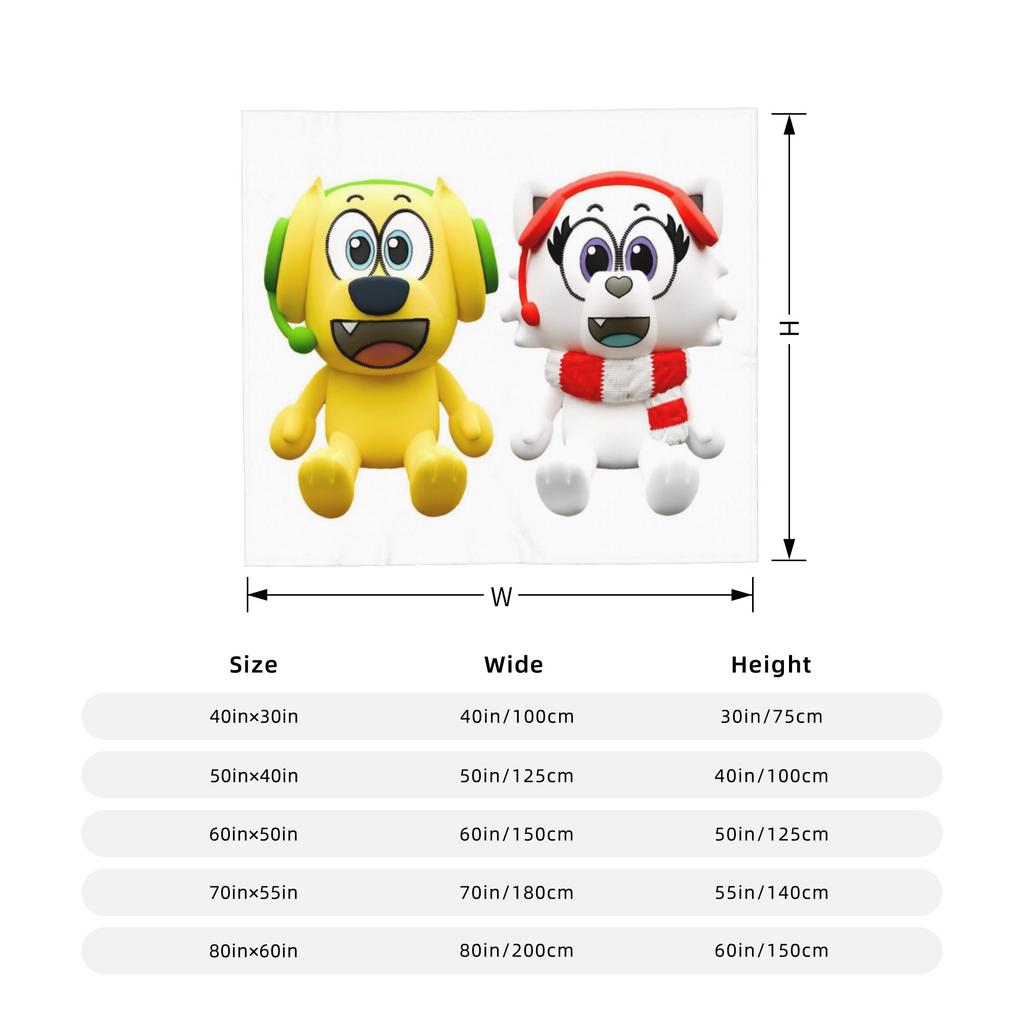 Tylers And Snowi Gaming Fleece Blankets Game Anime Customized Throw Blankets for Home Hotel Sofa 125*100cm Rug Piece