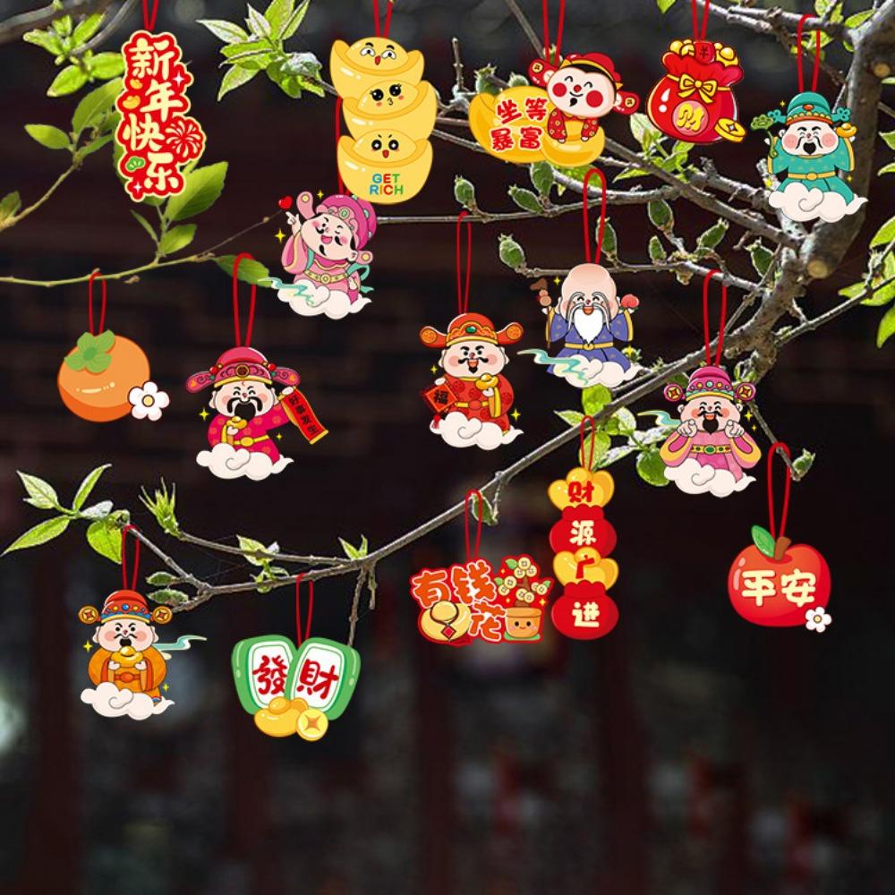 Zodiac Snake Snake Year Hanging Pendants Chinese Style Potted Plants Hanging Card  Spring Festival