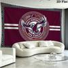 Manly Warringah Sea Eagles Wall Tapestry Aesthetic Wall Hanging Printed Fabric Blanket Decorative Tapestries for Bedroom Living Room Home Decor