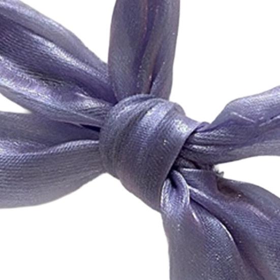 Girl Hairpin Pearlescent Luster Bowknot Decor Non-Slip Design Bangs Side Half-Tied Hair Clip Hair Accessories