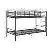 Black Metal Bunk Bed 90*200 cm