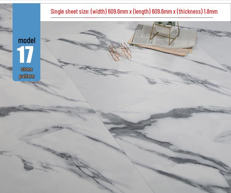 Самоклеящаяся водонепроницаемая виниловая наклейка для пола под камень: Толстое, износостойкое ПВХ-покрытие для спален