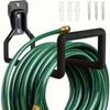 Heavy-Duty Garden Hose Holder Rust-Resistant Wall-Mounted Storage Rack for Outdoor Garden and Garage Hose Organizer Modern Durable Construction