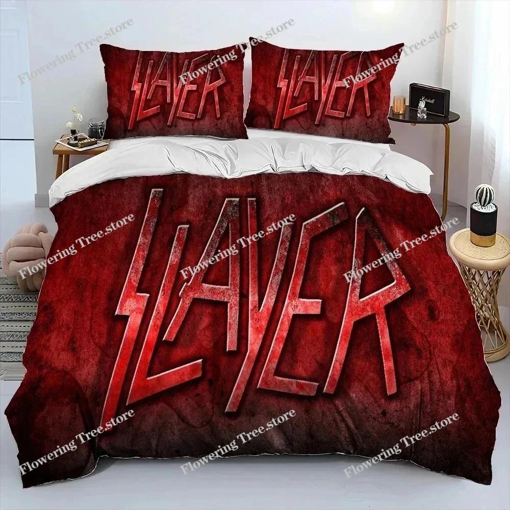 Slayer Heavy Metal Band Music Одеяло Постельное белье, пододеяльник Постельный комплект Одеяло Чехол Наволочка, King Queen Size Постельное белье Детский