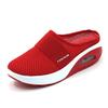 2025 Summer Women's Backless Slip-on Plus Size Thick Sole Breathable Mesh Comfort Slippers