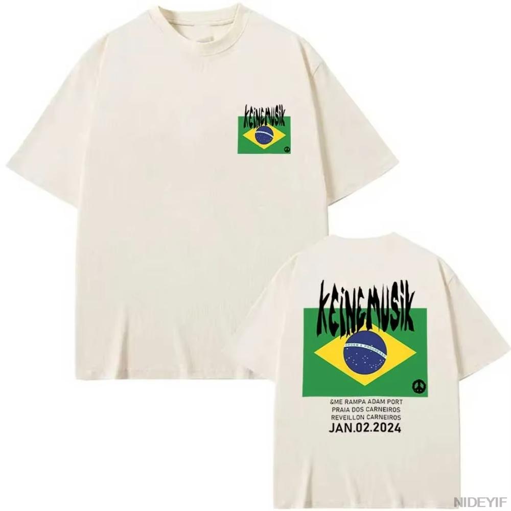 2025 Классическая Летняя Keinemusik X Pacha Футболка Мужская Женская Мода Хлопок Футболка с Коротким Рукавом Хип-Хоп Топы Одежда Уличная Одежда Топы